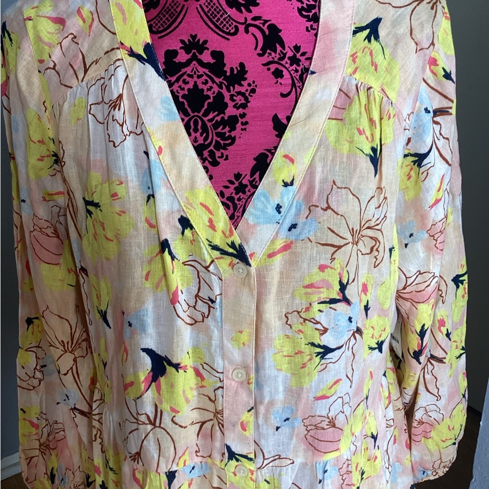 Style & Co. Floral Yellow and Pink Dress 2X - Picture 3 of 13